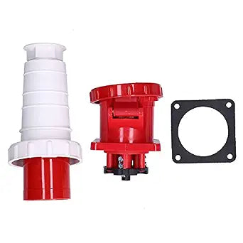 Industrial Plug Socket, 3 Phase 4 Pin Power Connector Set 380-415V 63A, for Industry, Docks, Power Plants
