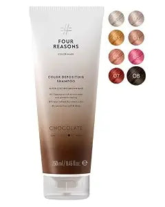 FOUR REASONS Color Depositing Shampoo, Chocolate - Brunette - Sulfate Free