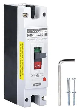DIHOOL Heavy Duty Battery Disconnect Switch, DC 250 Amp Circuit Breaker for Power Station Solar System