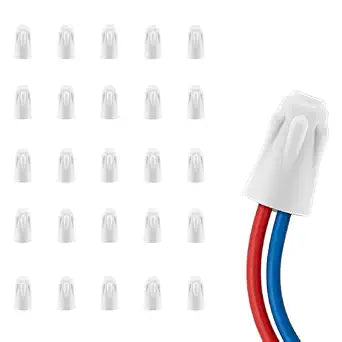 Ceramic Wire Connectors 25 PCS S Size Porcelain Twist On Wire Nuts 22-18AWG High Temperature Resistant for Oven Electrical Wiring Repair