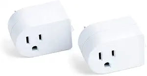 Uninex PS27 Grounded Outlet On/Off Power Switch with Amber Light, ETL Listed, White, 2-Pack
