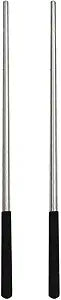 2 PCS Winding Rods D 1/2"" x L 16.75"" Inch with Black Random Antiskid Handle, Used for Garage Door Torsion Spring, Silver, YHSPR-2