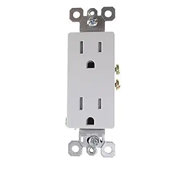 Pass & Seymour Legrand 885TR-W Decorator Receptacle, 15A, 125V, White (10 Pack)