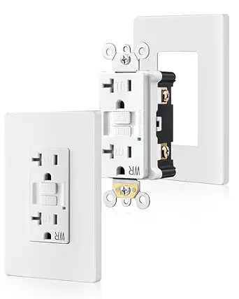 SURAIELEC 2 Pack 20 Amp GFCI Outlet, TR WR GFCI Receptacle, UL Listed,White