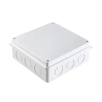 Waterproof/Bugproof IP65 Universal Reserved Holes Electrical Junction Box, ABS Plastic Indoor/Outdoor Electrical Project Enclosure, White, 1 Pack, 7.9x7.9x3.1 inches(200x200x80mm)