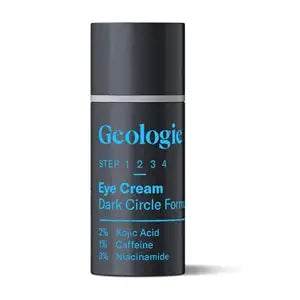 Geologie Under Eye Cream with Niacinamide, Caffeine, Peptides and Hyaluronic Acid - Hydrating Formula for the Look of Tired Eyes and Puffiness, Day or Night - 5ml
