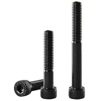 M10-1.5 x 45mm Socket Head Cap Screws, M10x1.5 Bolt, 12.9 Grade Alloy Steel, Allen Socket Drive, Black Oxide Finish, Half Thread, Quantity 10