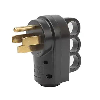 Nema 14-50P 4-Prong 50 Amp Heavy Duty Dryer Replacement Plug, Nema 14-50P Male, 50AMP Replacement Power Assembly Plug for Dryers, 50A 125V 250V Plug with Handle
