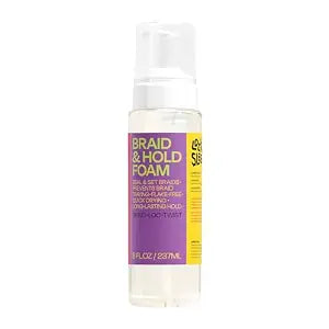LOCK'N SLEEK Hair Mousse for Curly Hair, Curl & Braid Styling Foam, 8 fl oz