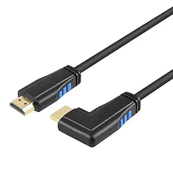 CableCreation 4K 60HZ HDMI Cable Right Angle 90 Degree, Ultra HD, 6ft Black