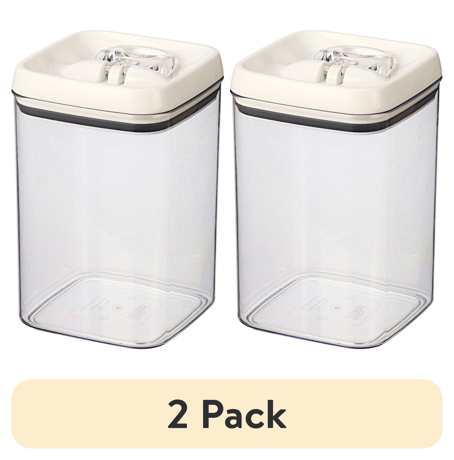 (Paquete de 2) Better Homes & Gardens Canister - Contenedor Cuadrado para Almacenamiento de Alimentos Flip-TiteÂ® de 13.8 Tazas, DiseÃ±ado para Ayudar con la OrganizaciÃ³n de la Despensa y el Almacenamiento de Alimentos