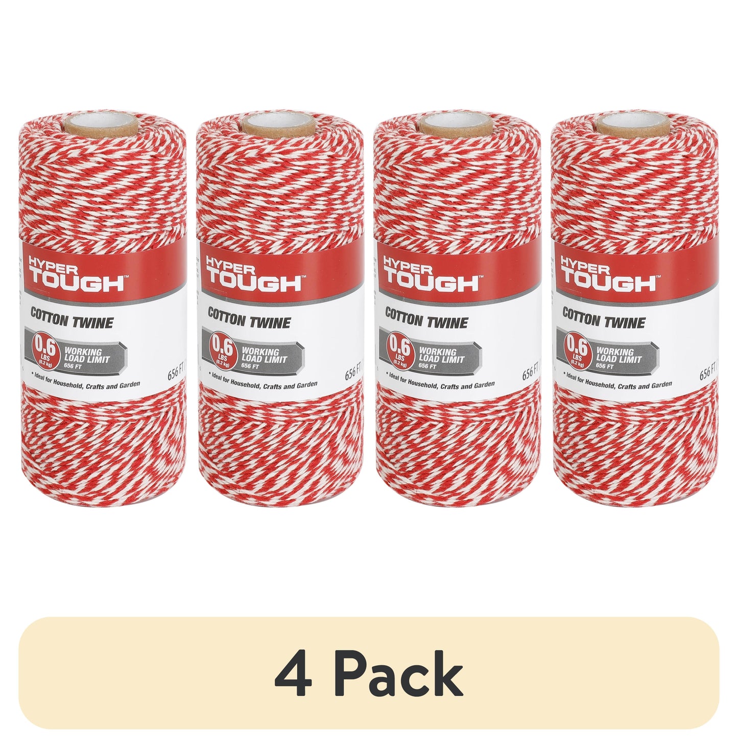 Hyper Tough 656-Foot Cotton Candystripe Craft Twine