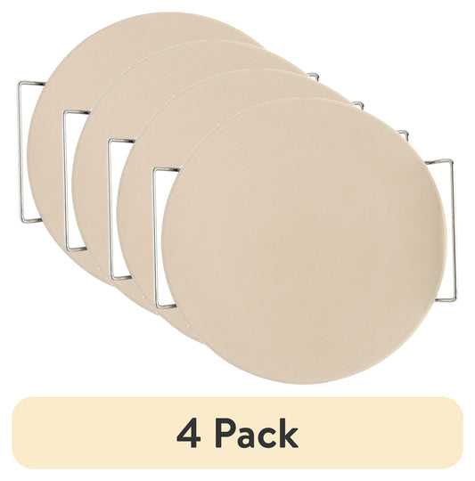 Nordic Ware 2-Piece Pizza Bakeware Set with 13" Ceramic Pizza Stone and Steel Wire Holder