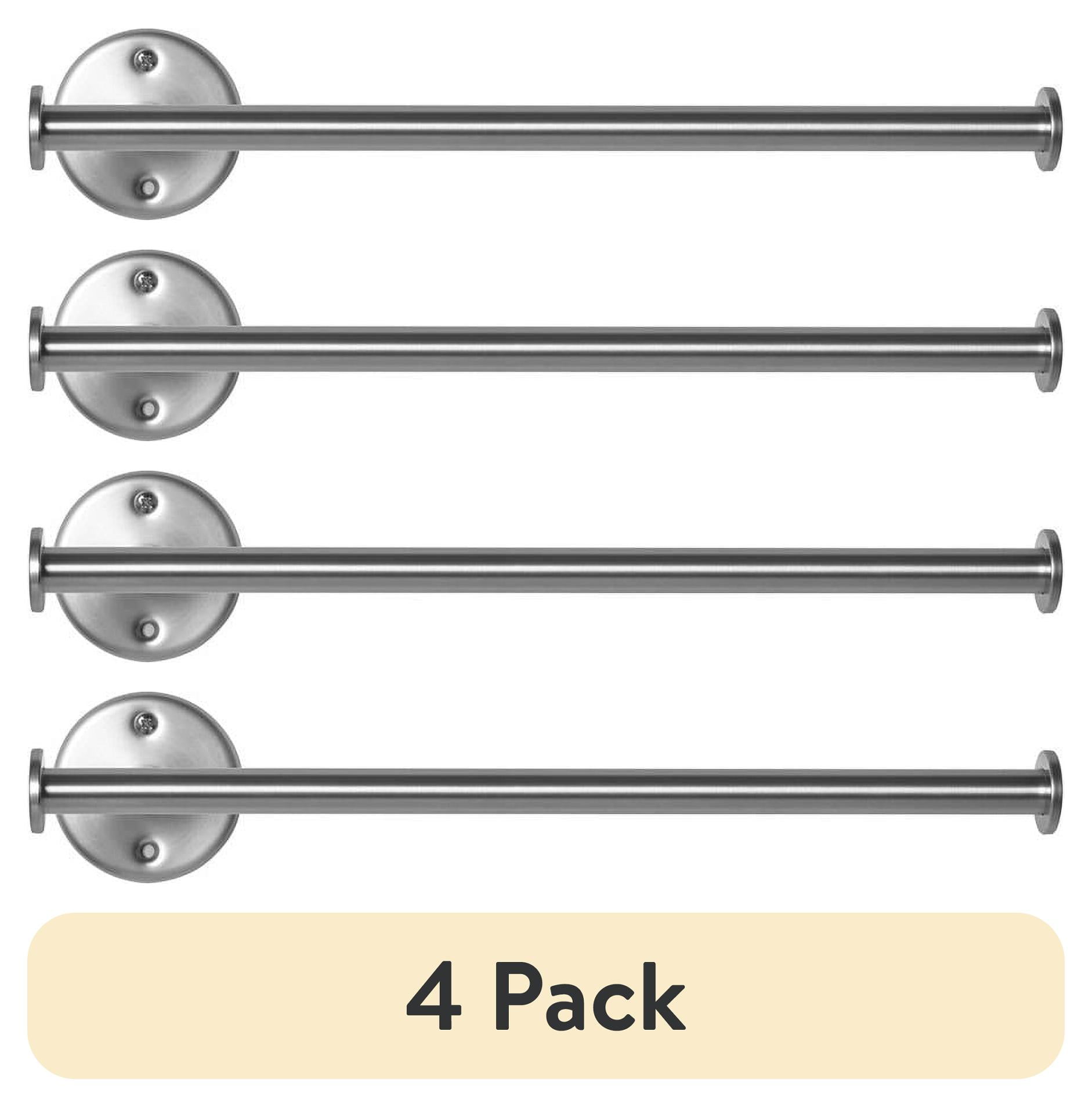 (4 pack) Mainstays Paper Towel Holder, Mainstays Metal Wall Mounted Kitchen Paper Towel Holder, 14 inch, Nickel