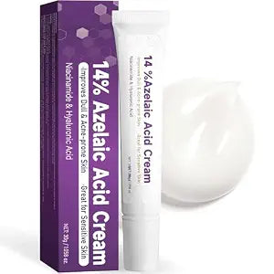 14% Azelaic Acid Acne Cream - Azelaic Acid Serum with Hyaluronic Acid, Niacinamide & Squalane - Reduce Acne, Pore Refining & Oil Control - Face Moisturizer for All Skin Types, 1 Oz