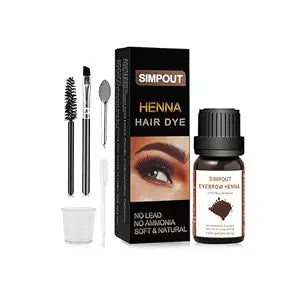 Purely Natural Henna Hair Powder 6 grams, Professional Hair Spot Color Kit, DIY Hair Kit at Home and Salon, Easy to Use(Dark Brown02)