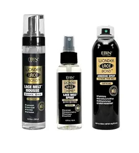 EBIN NEW YORK Wonder Lace Bond Wig Melt Bundle, Supreme Hold - 3-Piece Set