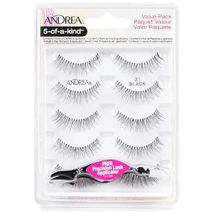 Andrea, 5-of-a-Kind #21, False Eyelashes, Natural Look, Black, 5 Pairs