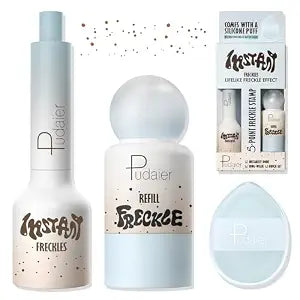 4X Refill Waterproof Freckle Stamp Pen with Mini Freckles Makeup Puff