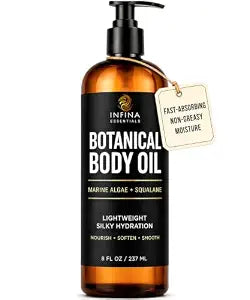 INFINA ESSENTIALS Botanical Body Oil for Dry Skin - 8 fl oz