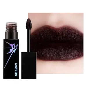 DEï¿½ï¿½ï¿½LANCI Alter Realm Dark Red Goth Lip Stain, Matte Burgundy Lip Gloss with Shimmer, High-Pigment Waterproof Satin-Matte Lip Color with Soft Applicator Brush ï¿½ï¿½ï¿½ Ideal for gothic, party, o