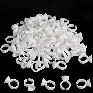 BTArtbox Disposable Plastic Ring Cups For Extension Nail Art, 300 Pcs