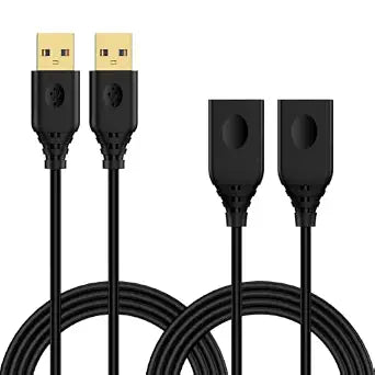 USB Extension Cable,2Pack 6FT High Speed USB A Male to Female Extender Cord