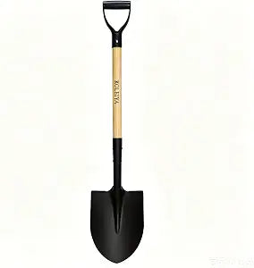 KOLEIYA 41 Inch Round Point Shovel for Digging,Heavy Duty Garden Shovel with D-Handle,Wooden Handle,Ideal for Gardening,Landscaping,Beach,and Snow Removal