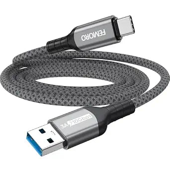 FEMORO USB A to USB C Data Cable, 10Gbps Data Transfer 18W Charge, 6 Feet