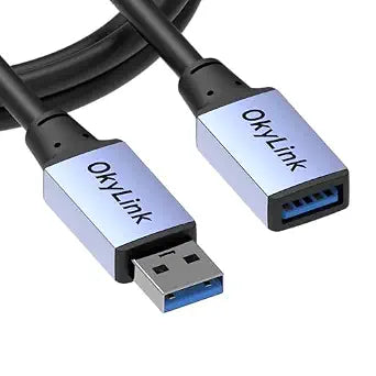 OkyLink USB 3.0/3.2 Gen 1 Extension CableA to A, Male to Female 5Gbps 5ft