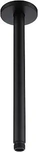 12 Inch Ceiling Mounted Shower Arm with Large Flange, Matte Black, Made of 304 Stainless Steel, Straight Shower Arm for Morden Bathroom