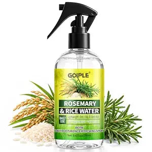 Goiple 8.45 FL OZ Rosemary & Rice Water for Hair Loc Spray Moisturizing Refreshing | Hair Scalp Moisturizer Hydrating Dreadlock Moisturizer to Nourish the Scalp Rosemary & Rice Spray Prevents Dry