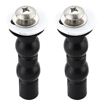 2 Pack Universal Toilet Seat Hinge Screw Compatible with TOTO Toilet,Toilet Seat Top Tightening Nut Hardware kit,Expanding Rubber Bolt Top Nuts Set,Toilet Seat Blind Hole Fixing Kit