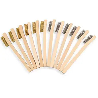 MAXMAN Wire Brush Set 12Pcs, Small Detailing Brushes, for Cleaning Rust