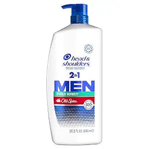 Head and Shoulders Mens 2 in 1 Dandruff Shampoo and Conditioner, Anti-Dandruff Treatment, Old Spice Pure Sport for Daily Use, Paraben Free, 28.2 oz