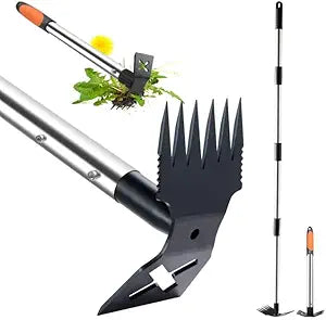 60" Weed Puller Tool with Long Handle and 17" Weeding Tools Gardening Set