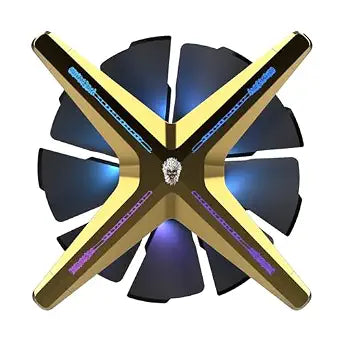 ALSEYE X12 Case Fan ARGB PWM Computer Air Cooling Fan - High Performance Silent Operation 120mm RGB CPU Cooling (Golden, Standard Blade)