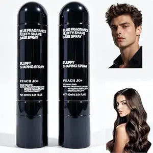Peach Scented Volumizing Setting Spray, Fluffy Hair Shaping Spray, Lightweight Long Lasting Hold for Bouncy Hair, Anti-Frizz Hair Styling Spray (Pack of 2)