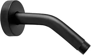 Shower Arm with Flange 6 in Shower Extension Extender Pipe 45 Degree Rain Shower Head Extension Wall-Mounted Shower Head Arm for Fixed Shower Head,Matte Black