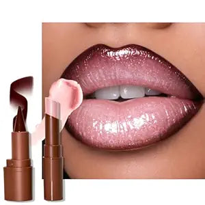 Nourishing Lip Gloss with Brown Lip Liner Lip Combo Sets, Solid Lip Gloss Jelly Lipstick High Shine, Nude Lip Kit with Lip Liner and Gloss for Women, Lightweight Long-Lasting Lipstick Makeup Gift, 07