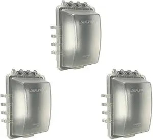 Sealproof 1-Gang Weatherproof in Use Outlet Cover | Horizontal/Vertical Outdoor Plug and Receptacle Protector, Lockable, UL Extra Duty Compliant, 18 Configurations, 3-Pack