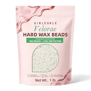 GIRLEARLE 1 lb Rosin-Free White Wax Beads For Hair Removal, Sensitive Skin