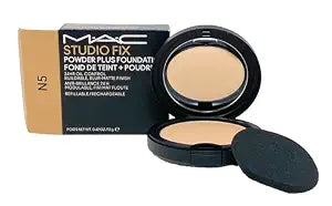 M.A.C Studio Fix Powder Plus Foundation 24 hr Oil Control Refillable - N5 (Rosy beige with neutral undertones for light to medium skin) .42 Oz / 12g