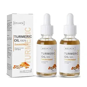 2 Pack Turmeric Dark Spot Corrector Serum Oil, Repair Face Serum, Natural Turmerics Bright Skin Care Moisturizing Repair Serums, Turmeric Oil for Face Dark Spots(30ml)
