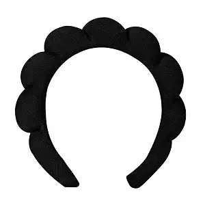 Soft Puffy Headband for Washing Face – Terry Cloth Skincare & Makeup Removal Hair Band for Women & Girls | Non-Slip Bubble Spa Headbands for Facial, Exfoliating, Bath & Beauty Routine