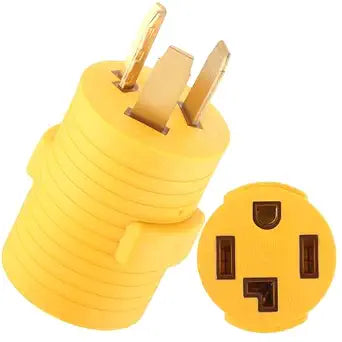 Kanayu 3 Prong to 4 Prong Dryer Adapter, NEMA 10-30P to 14-30R, Yellow