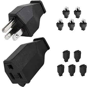 BlueStars 5-Set Extension Cord Plug Kit NEMA 5-15P & 5-15R