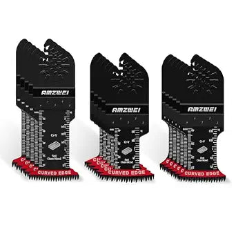 AMZWEI 16PCS Japanese Teeth Oscillating Tool Blade, CRV Extra Long