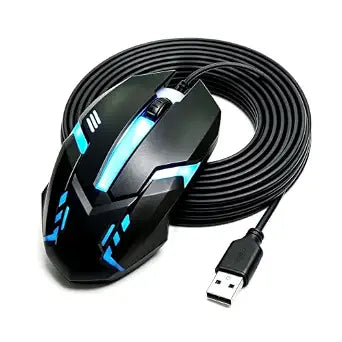 USB A 15FT Wired Mouse for Mac and Windows - 1600DPI Simple 3 Keys Wired Computer Mouse, Wired, Scroll Wheel Layout with Long Lines - Plug & Play for Laptops, PC Desktops, Laptops