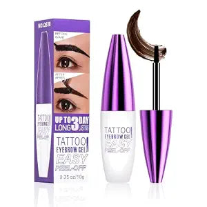 Peel Off Eyebrow Gel Easy Peel Off Eyebrow Tattoo Makeup (01 Dark Brown)